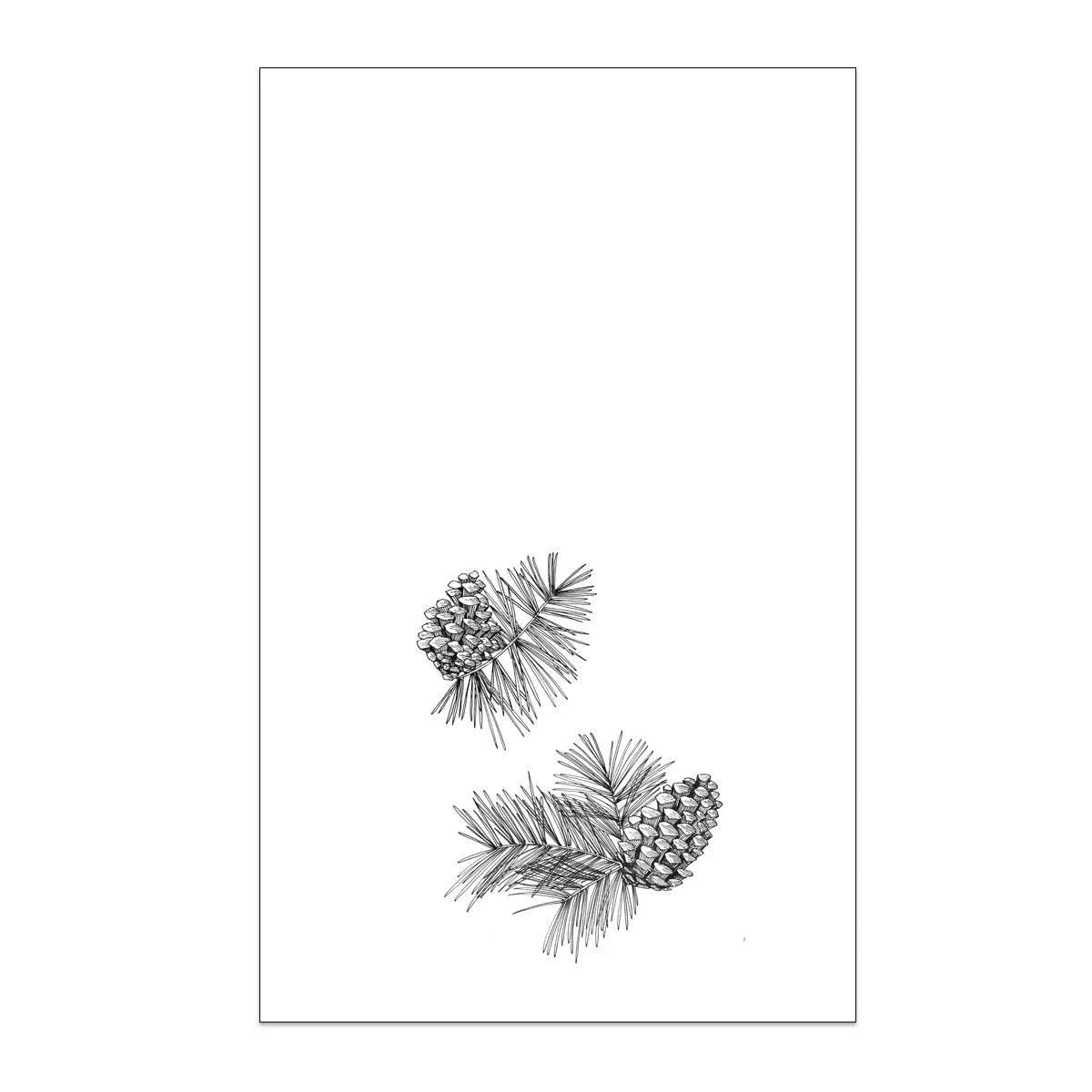 Pine Cone Tea Towel