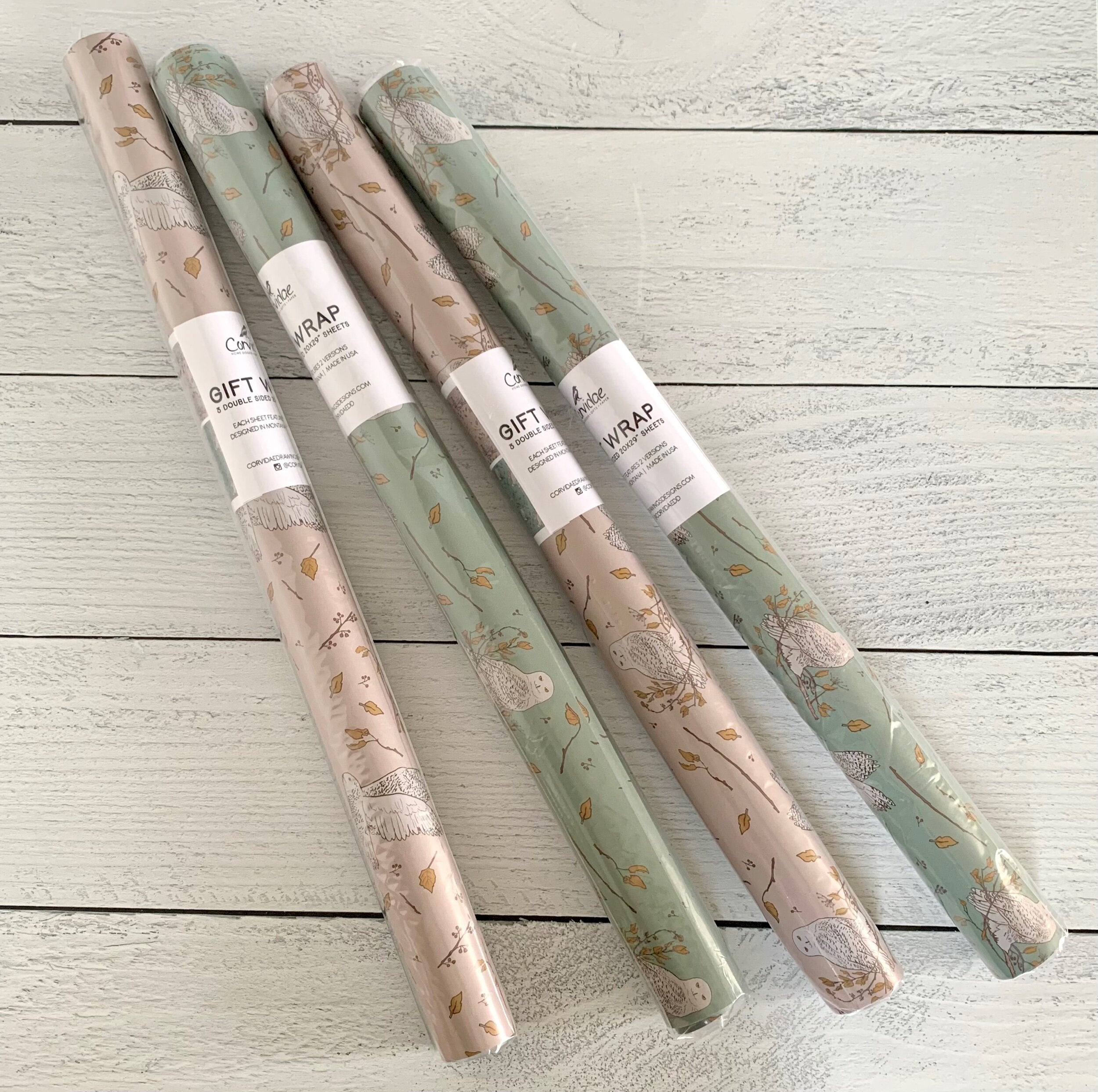 Snowy Owl Gift Wrap - 3 Sheets