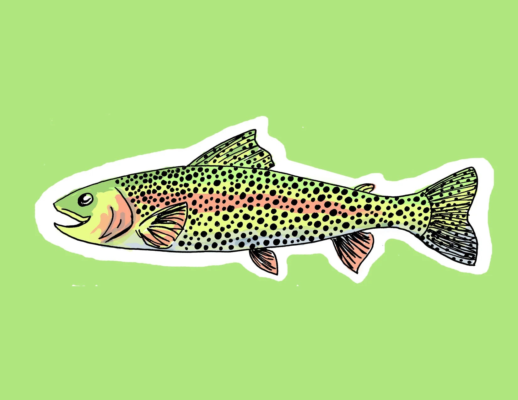 Trout Sticker
