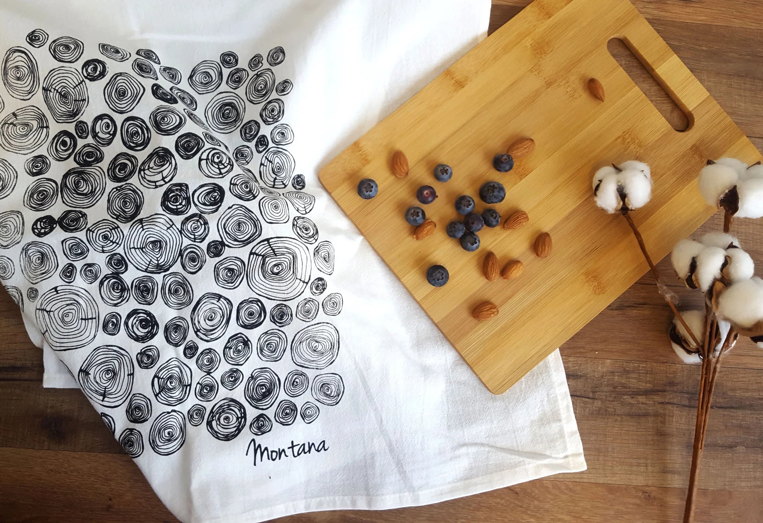 Tree Ring Tea Towel
