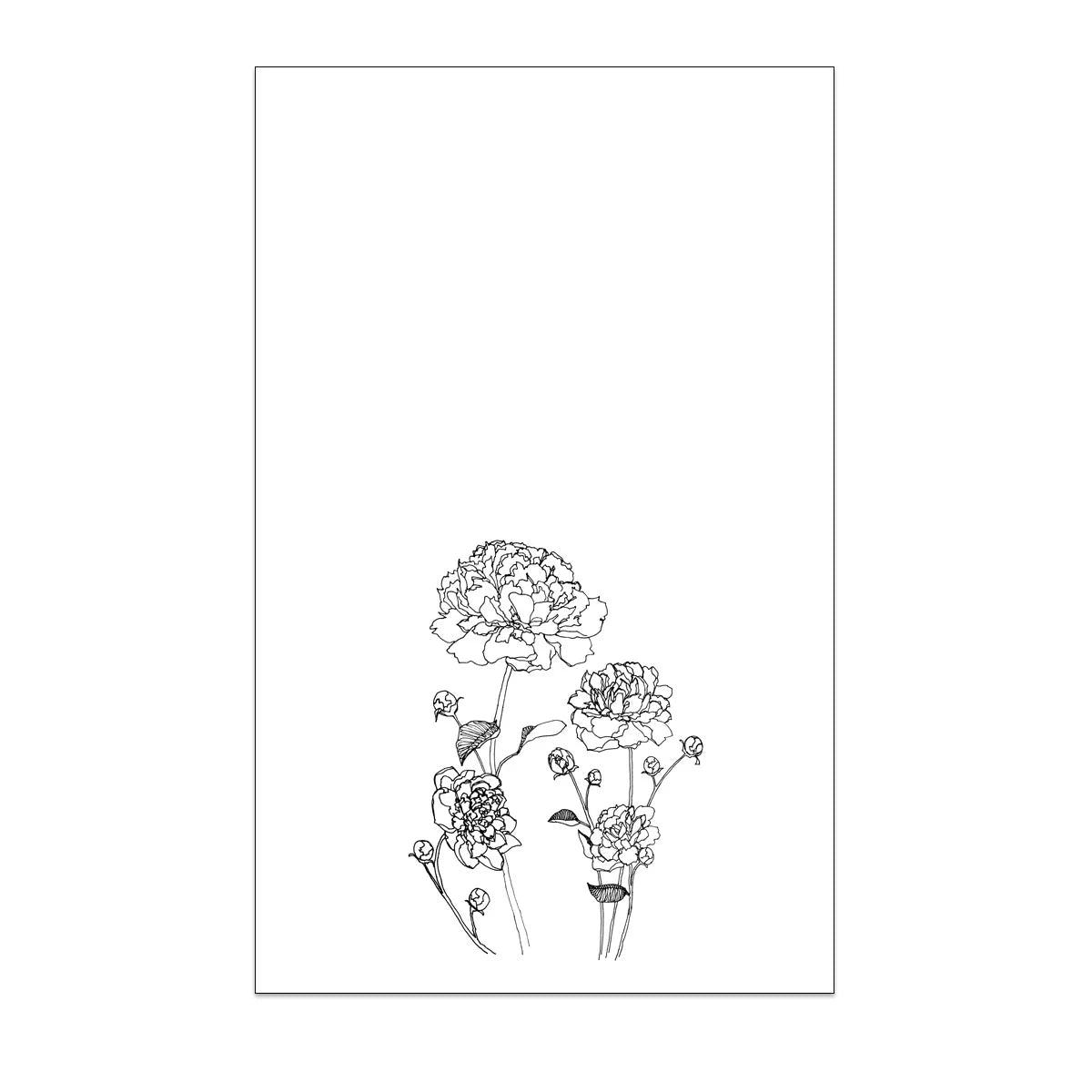 Peony Tea Towel