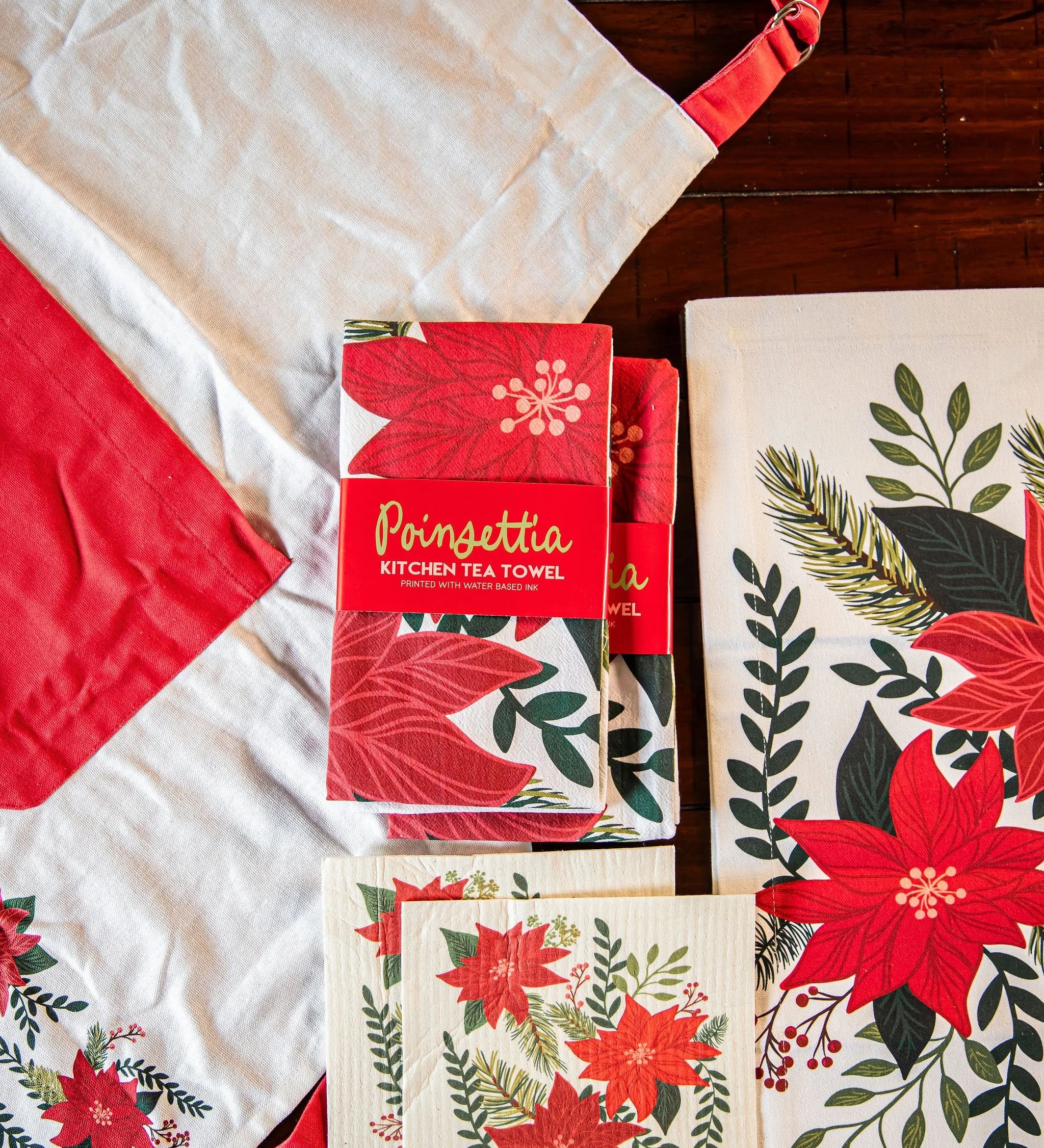 Poinsettia Apron