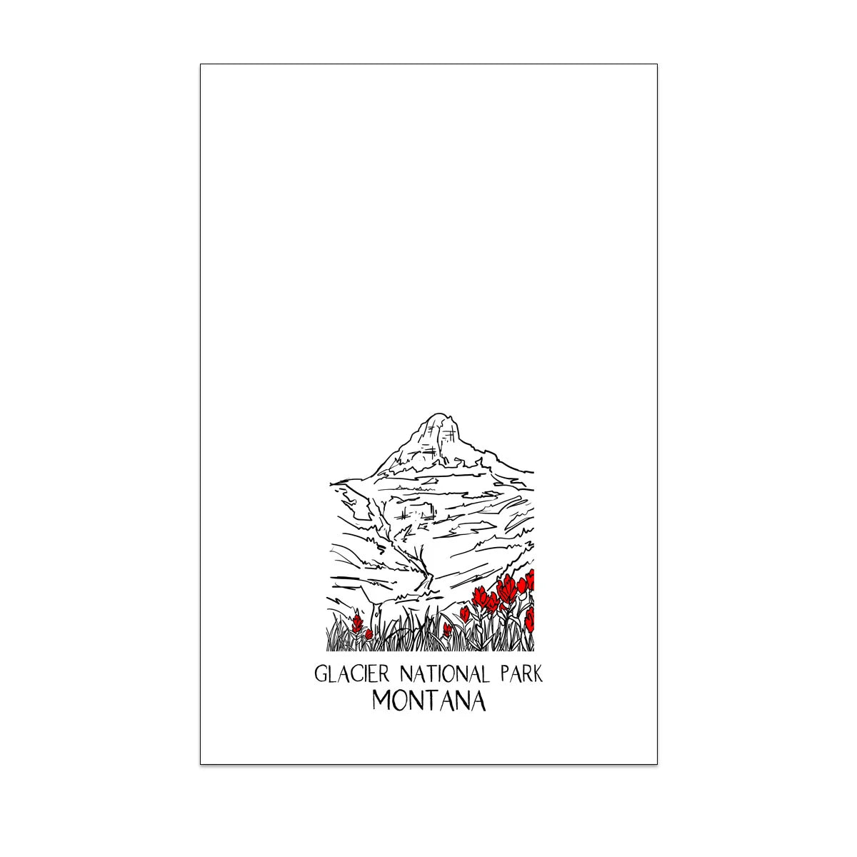 Logan Pass GNP Tea Towel