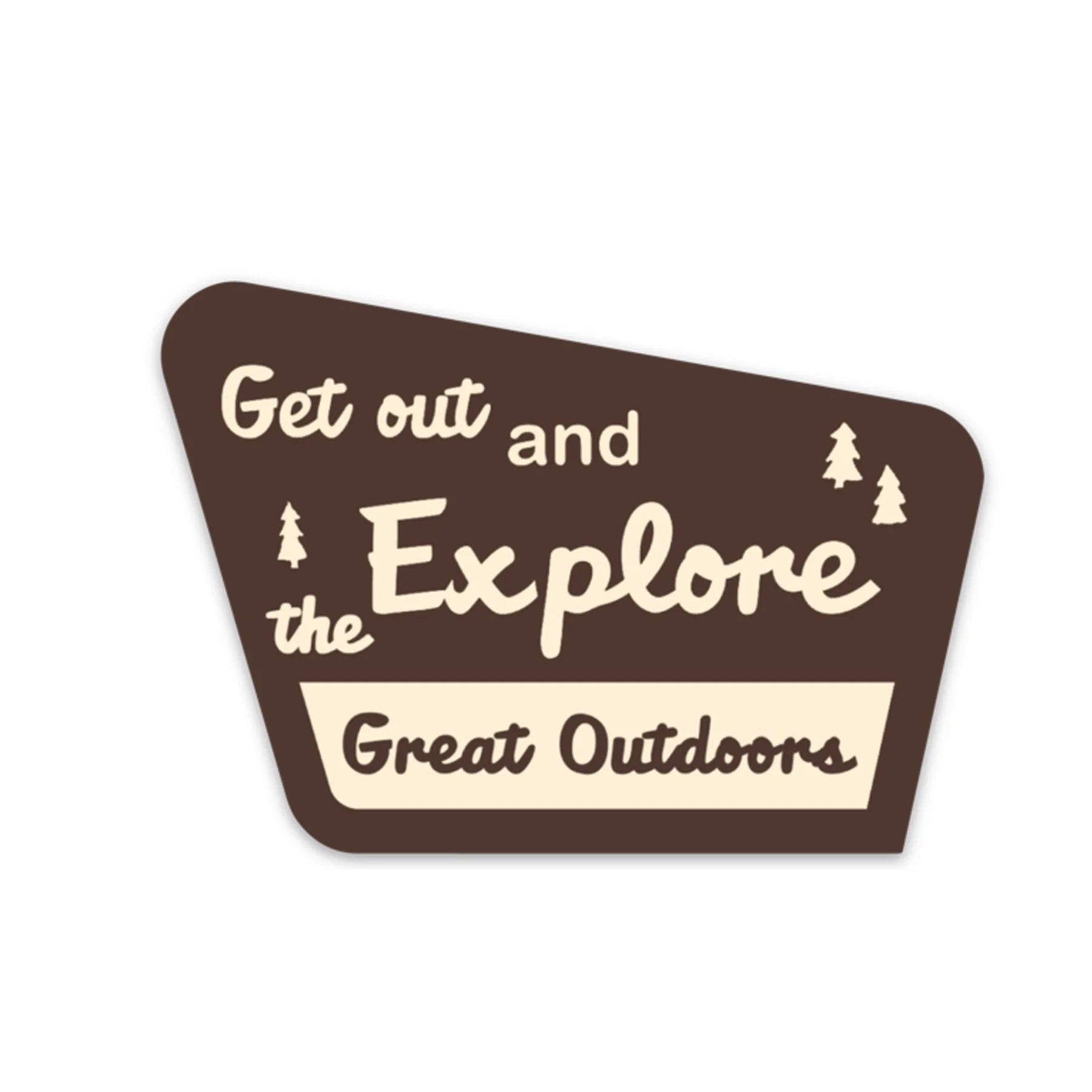 Get out and Explore Trailhead Sign inspired Vinyl Sticker