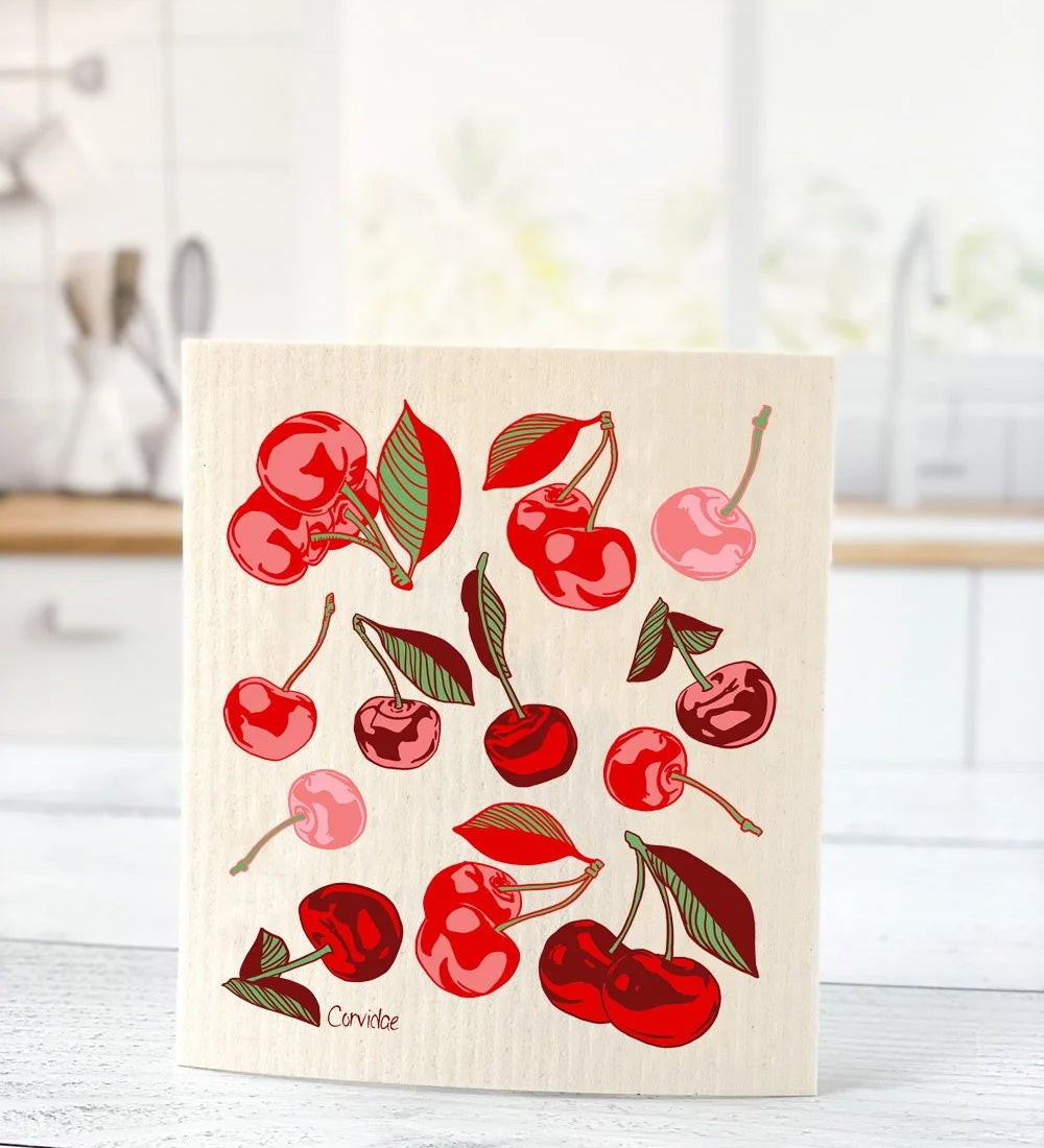 Cherry Swedish Dishcloth